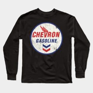 Chevron Gasoline vintage style logo Long Sleeve T-Shirt